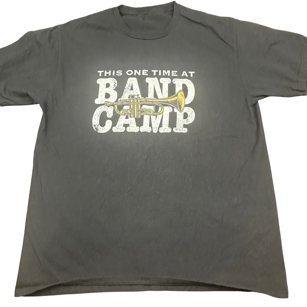 Unisex Band Camp Trumpet Graphic TShirt Large Black Short Sleeve Movie Quote Tee